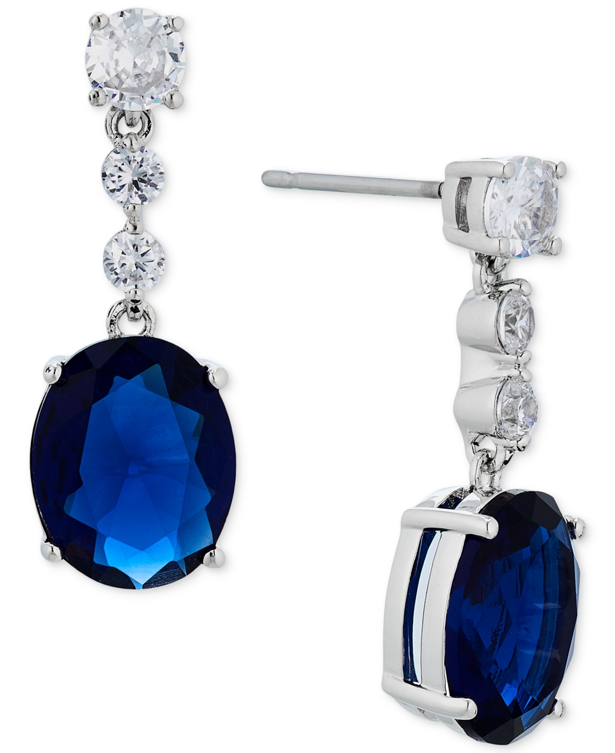 Eliot Danori Crystal Drop Earrings, Created For Macy's In Blue