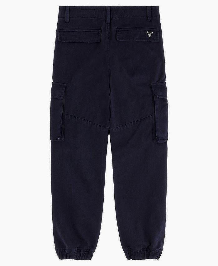 GUESS Big Boys Twill Cargo Pants with Elastic Jogger Cuffs - Macy's