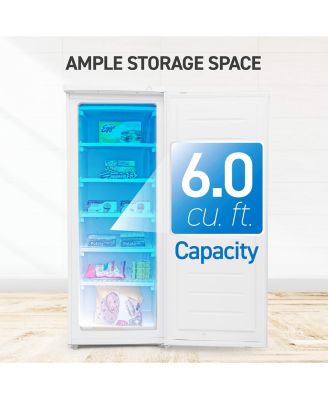 Upright Freezer, Stand Up Freezer 6 Cu Ft with Reversible Door