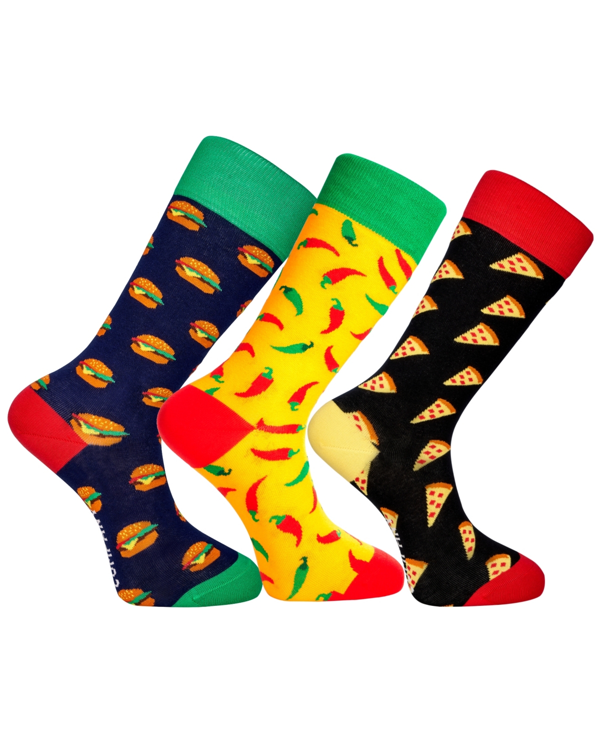 Love Sock Company Men's Houston Novelty Luxury Crew Socks Bundle Fun Colorful With Seamless Toe Design, Pack Of 3 In Multi Color