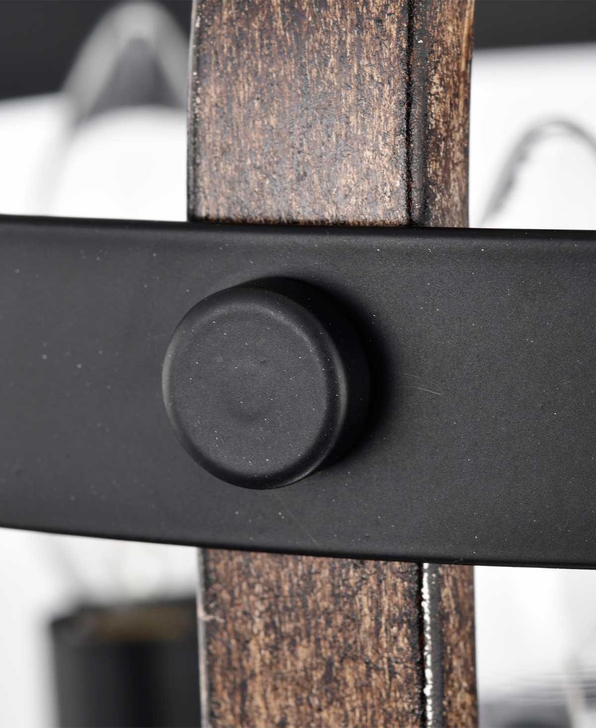 Juno 4-Light Indoor Semi-Flush Mount Ceiling Light with Light Kit and Remote - Brown and Matte Black