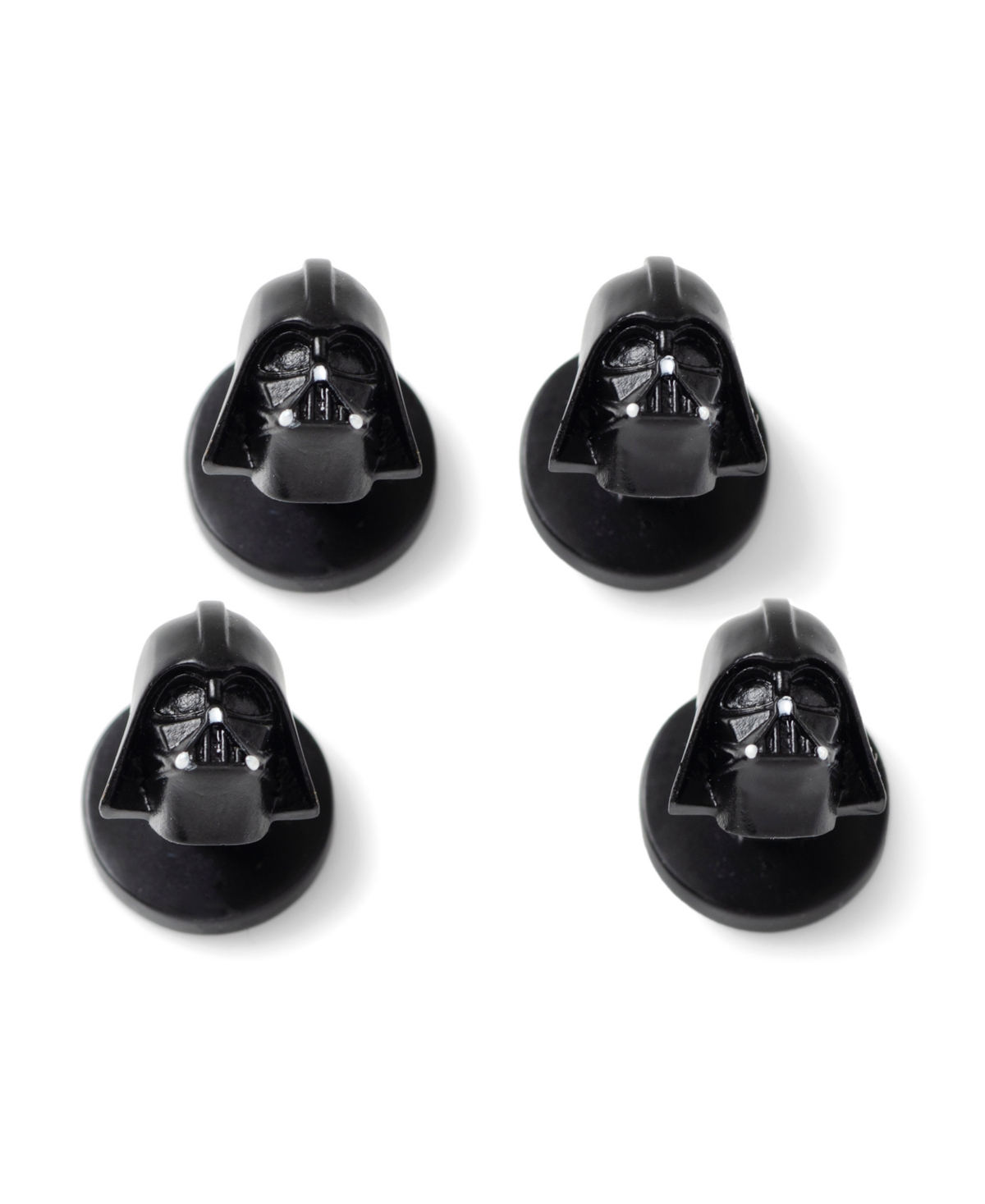 Men's 3D Darth Vader Studs, Pack of 4 - Black