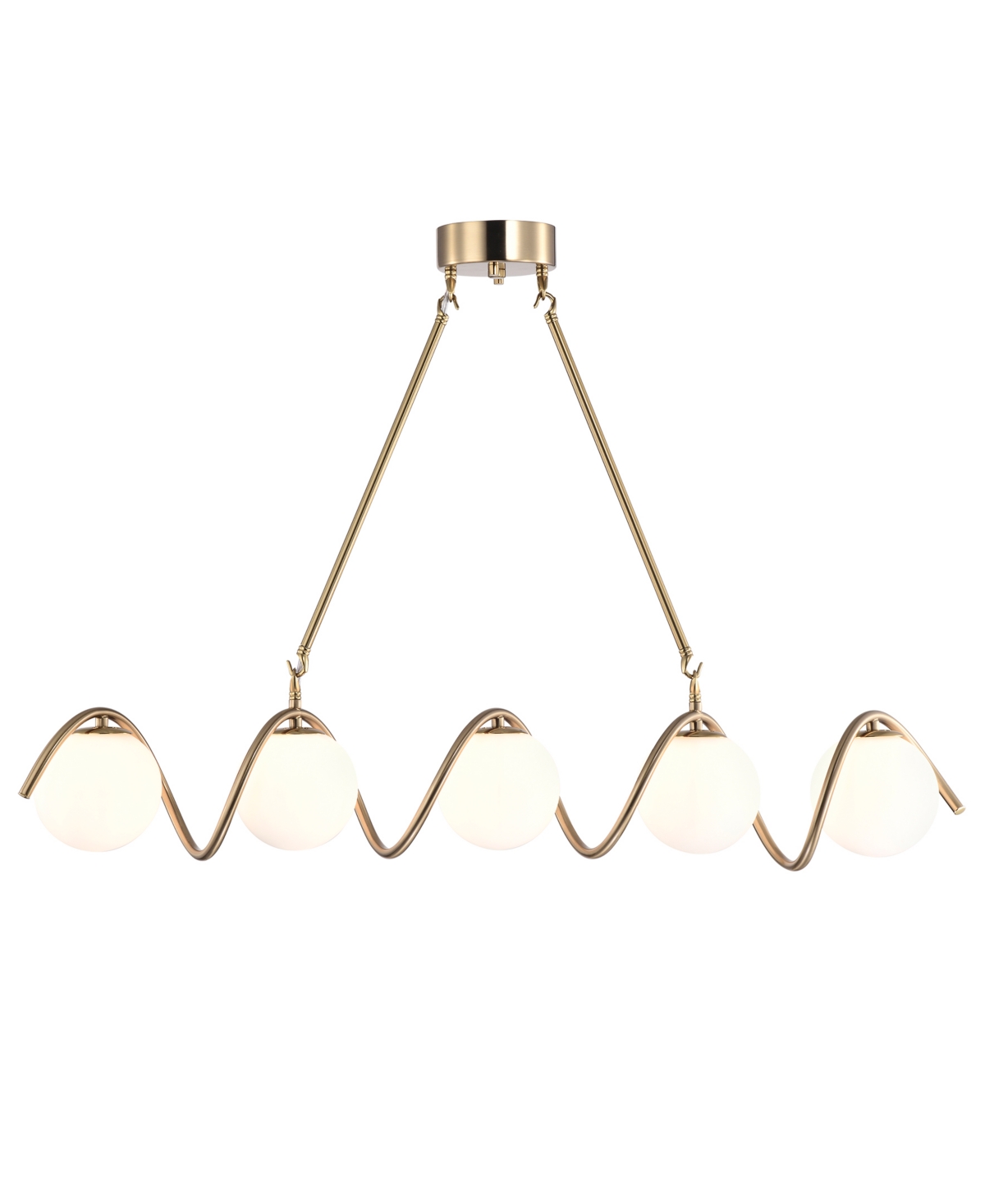 Home Accessories Dazzle 36" 5-light Indoor Chandelier With Light Kit In Brass