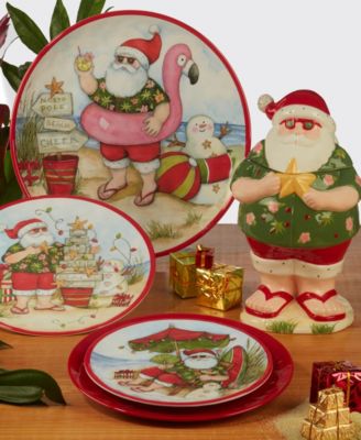 Santa's Wish 6" Melamine Canape Plates, Set of 12