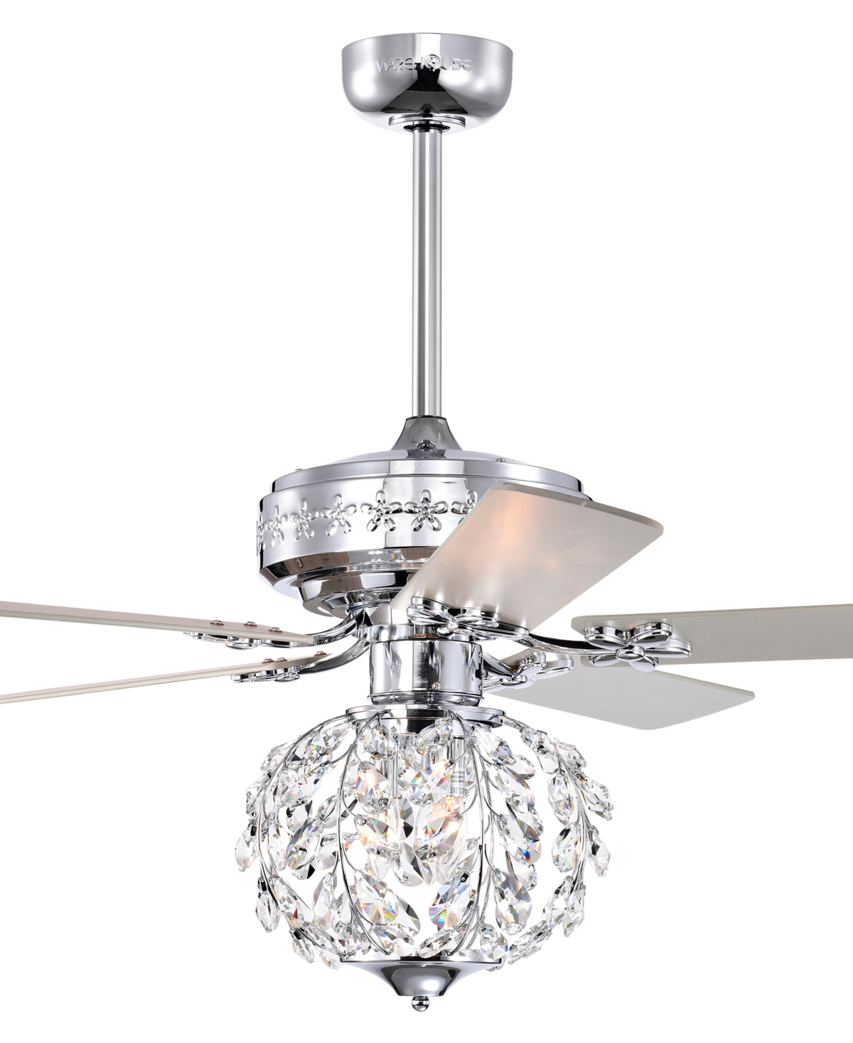 Home Accessories Wellas 52" 3-light Indoor Ceiling Fan With Light Kit In Polished Chrome