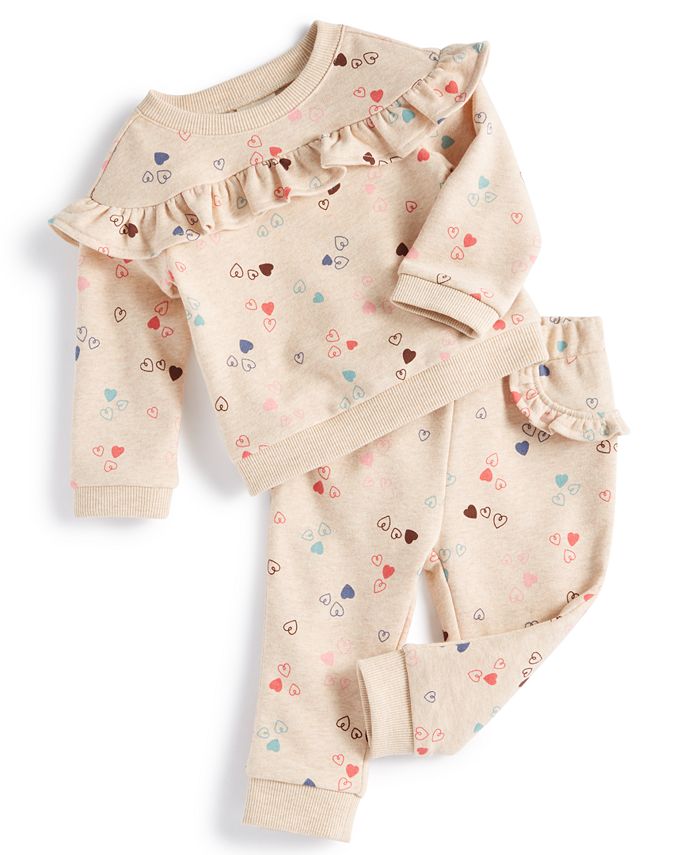 First Impressions Baby Girls Full of Hearts Top and Pants, 2 Piece Set ...