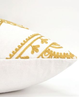 Padma Embroidery Decorative Pillow, 20" x 20"