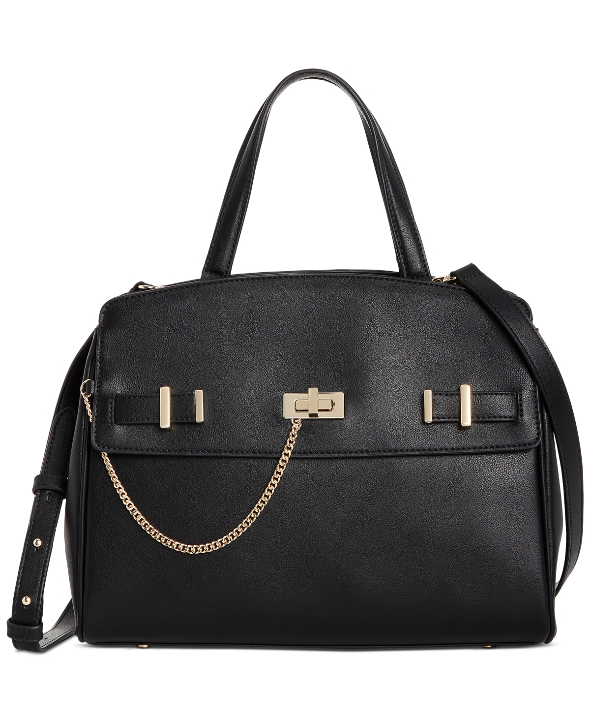 Inc International Concepts Emiliee Medium Satchel, Created For Macy's In Black