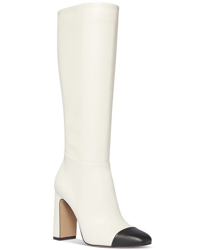 Steve Madden Women's Ally Cap-Toe Knee High Block-Heel Dress Boots - Macy's