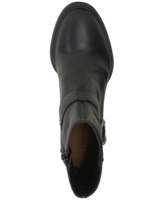 Stivaletti Achelle Lucky Brand In Pelle – Nero – Tacco Basso Con Cerniera – Donna – Taglia 38 EU
