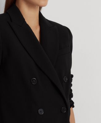 Women's Double-Breasted Wool Crepe Blazer