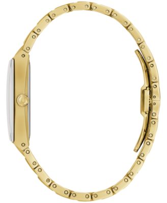 Men's Marc Anthony Modern Quadra Diamond Accent Gold-Tone Stainless Steel Bracelet Watch 30mm