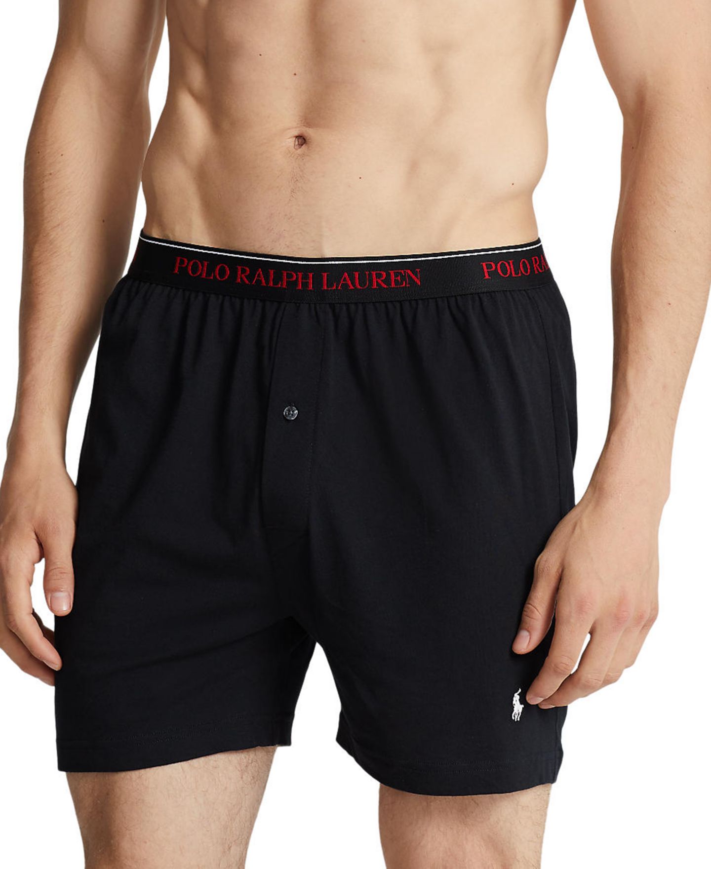 Трусы-боксеры Classic-Fit для мужчин, хлопок — Polo Ralph Lauren, цвет: Чёрный / Сапфировый — фото 7