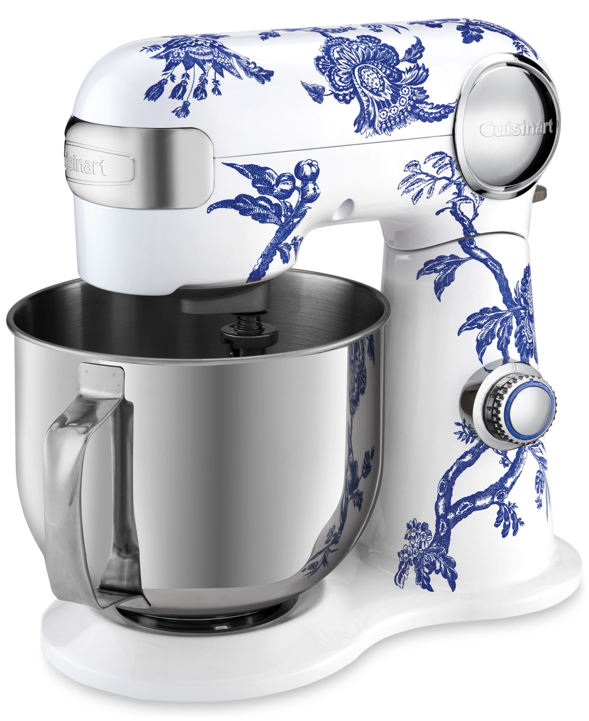 Cuisinart Caskata Precision Master 5.5-qt. Stand Mixer In White And Blue Floral