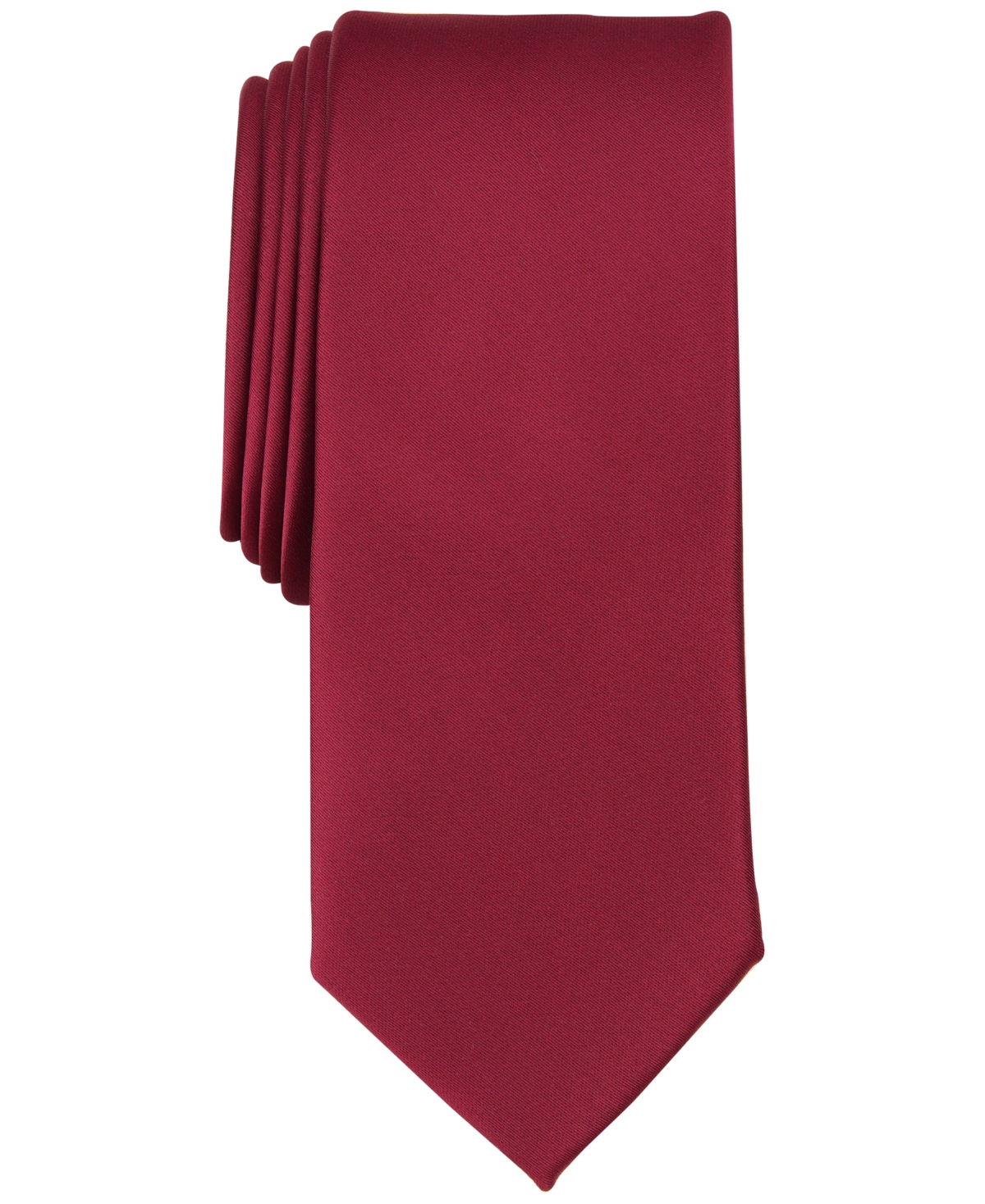 Bar Iii Men's Logan Solid Skinny Tie, Created For Macy's In Burgundy