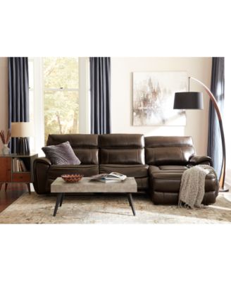 CLOSEOUT! Hutchenson Zero Gravity Leather Sectional Collection, Created for Macy's