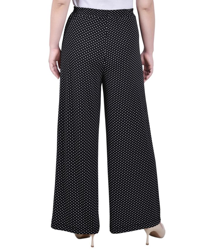 NY Collection Petite Wide Leg Pull On Pants - Macy's