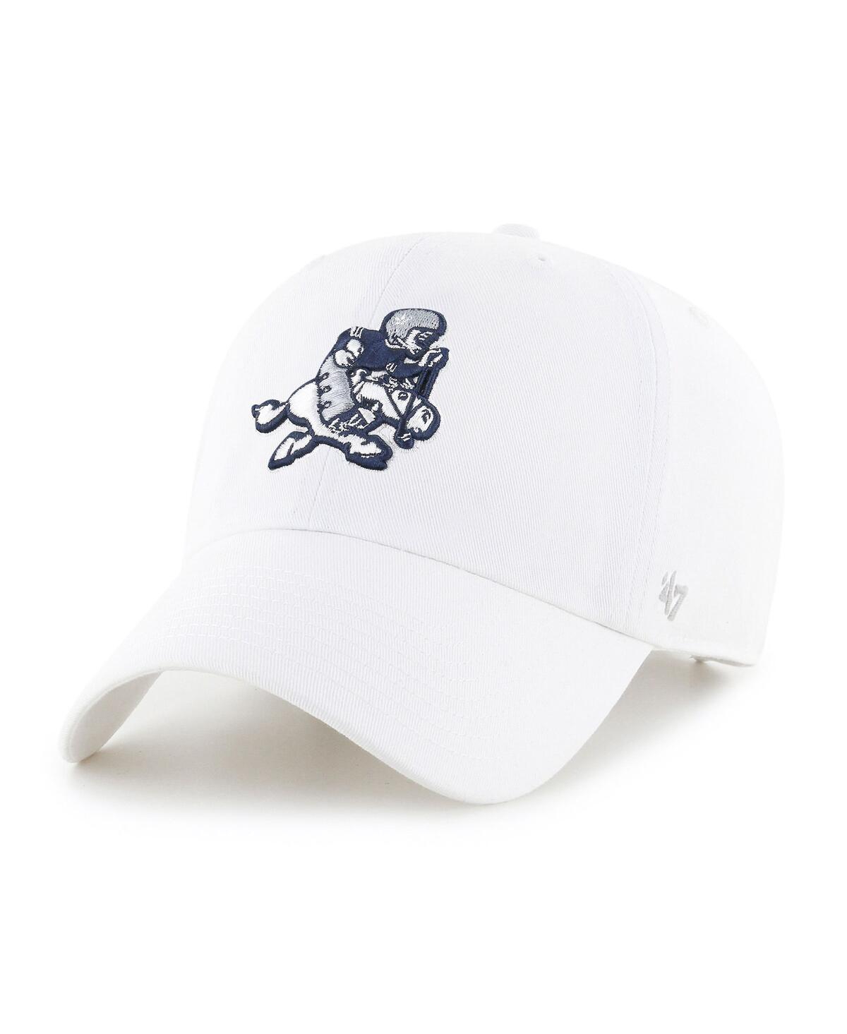 47 Brand Men's ' White Dallas Cowboys Retro Joe Ii Clean Up Adjustable Hat In White