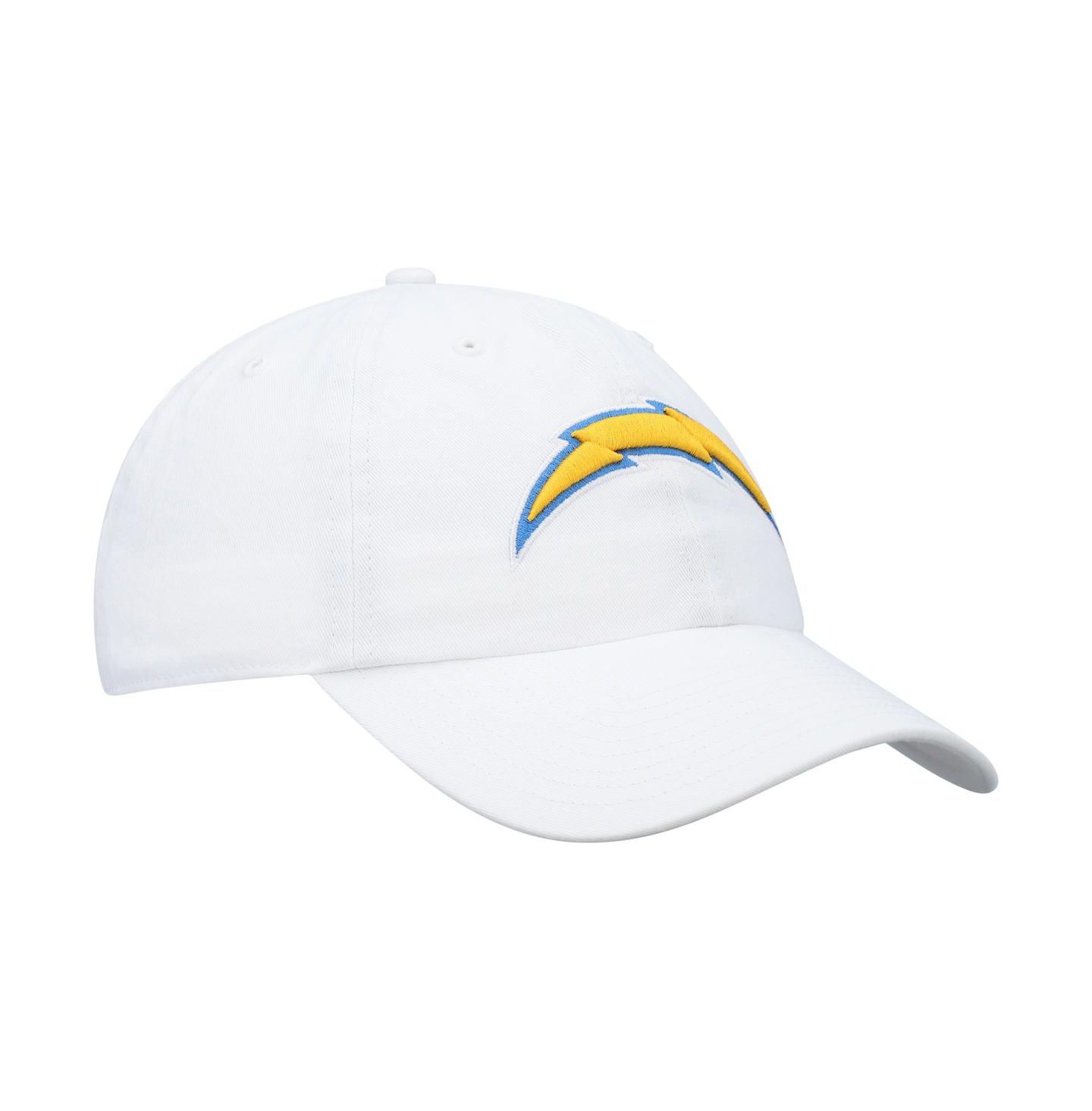 Мужская кепка '47 Brand White Los Angeles Chargers Clean Up Adjustable Hat — фото 5