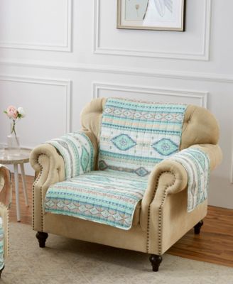 Greenland Home Überwurfdecke 127x152 Cm – Barfuß-Bungalow, Südwest-Stil, Wendbar, Saphir