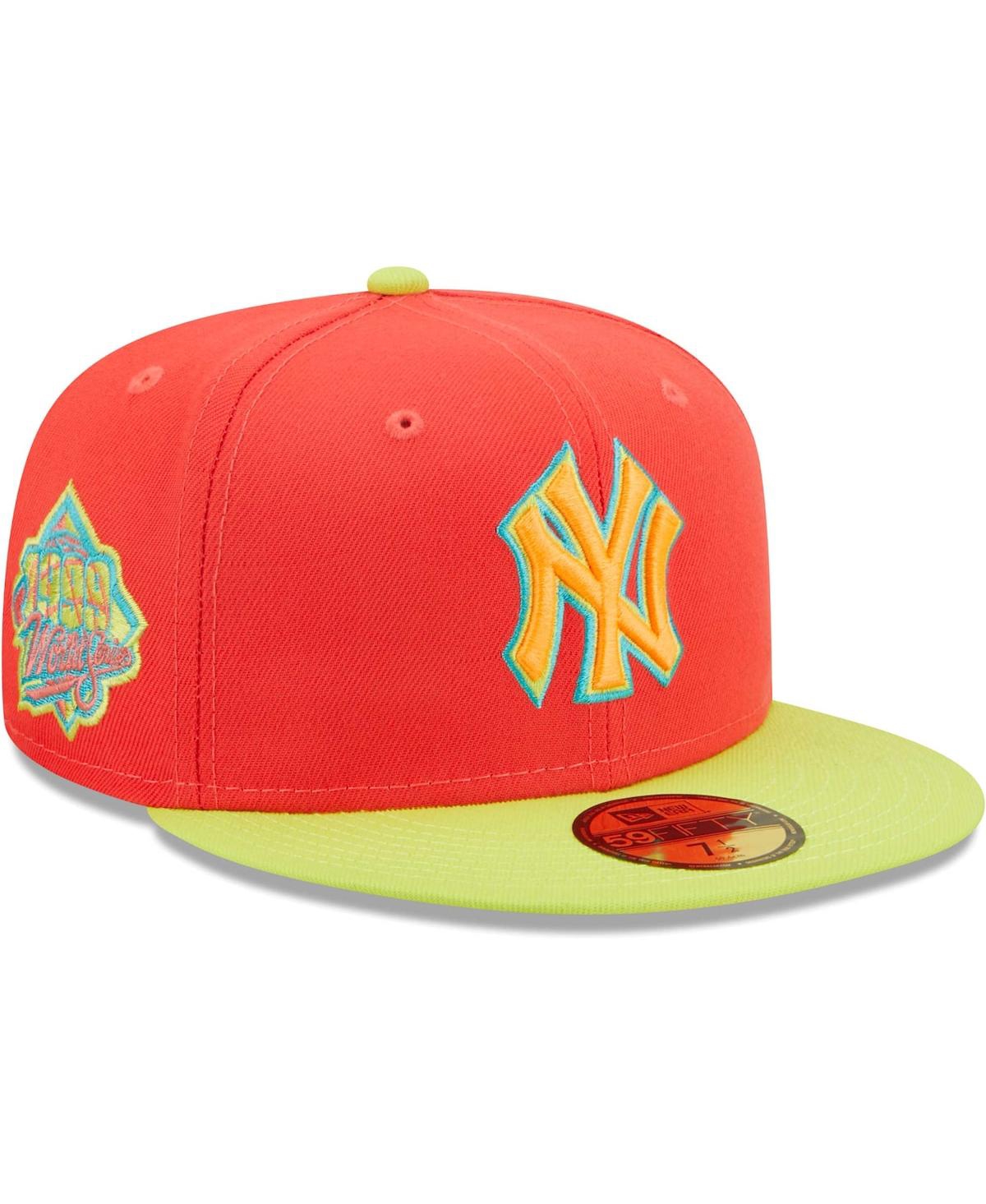 Men's New Era Neon Green New York Yankees Lava Highlighter Combo 59FIFTY Fitted Hat - Neon Green