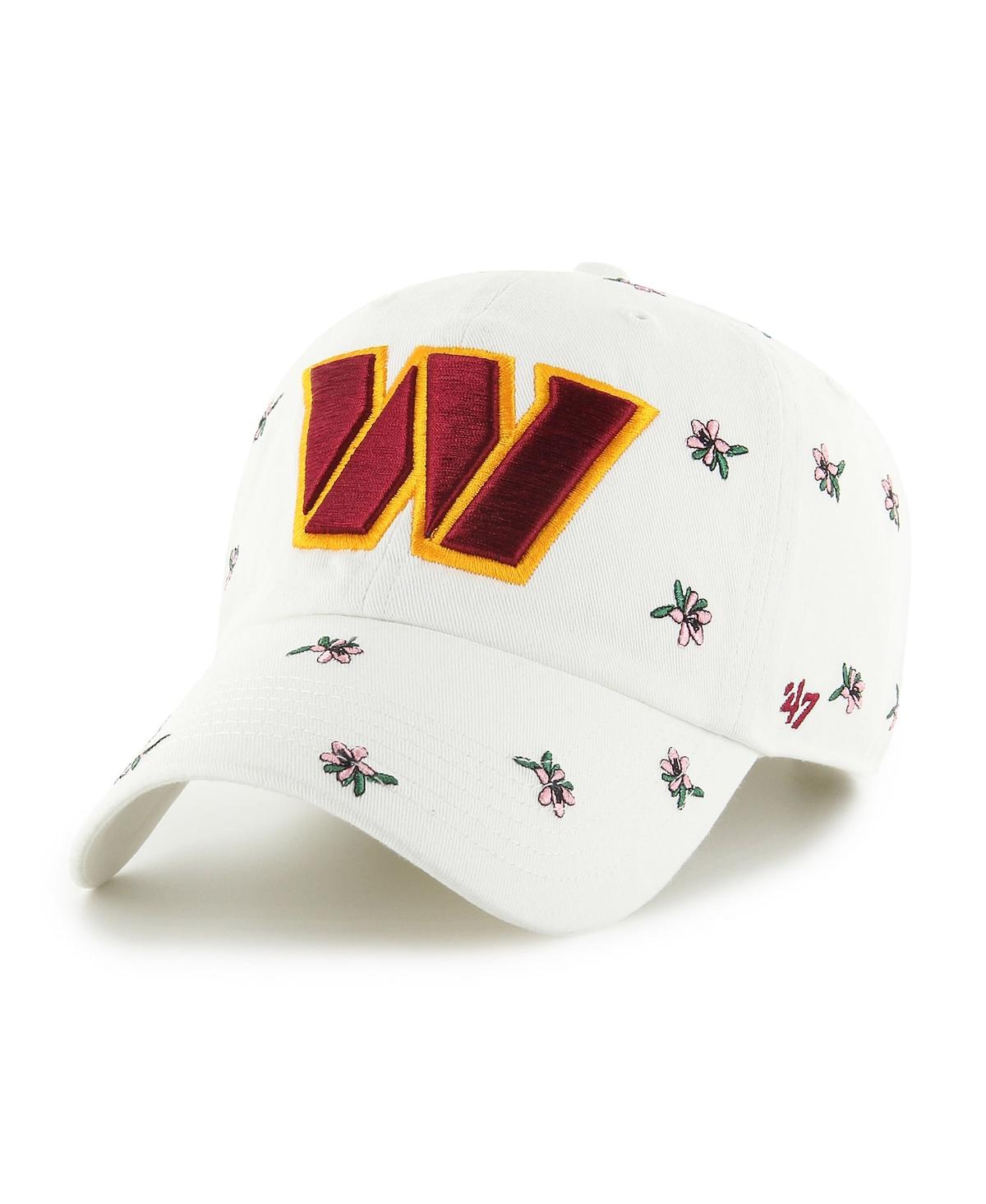 Shop 47 Brand Women's ' White Washington Commanders Confetti Clean Up Adjustable Hat