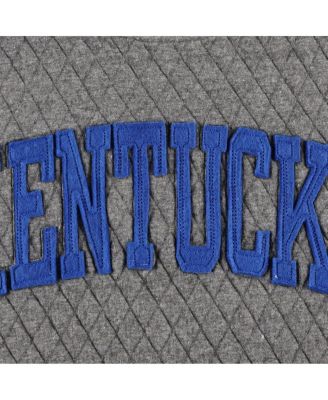 Women's Heather Charcoal Kentucky Wildcats Moose Quilted Pullover Sweatshirt