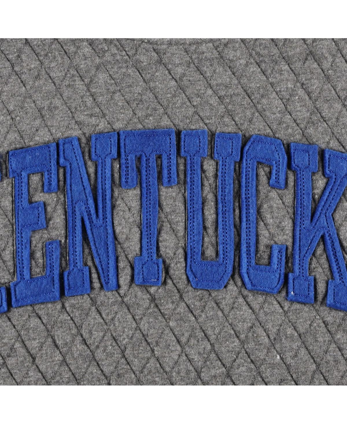 Pressbox Heather Charcoal Kentucky Wildcats Moose Quilted Pullover Sweatshirt In Heather Charcoal