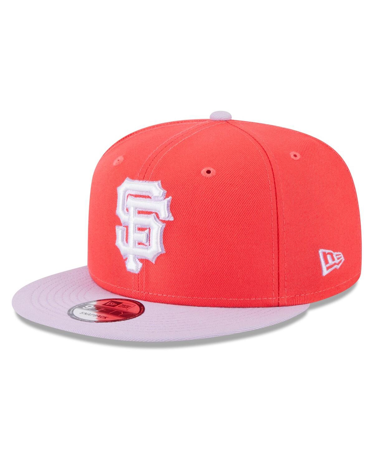 New Era Men's  Red, Purple San Francisco Giants Spring Basic Two-tone 9fifty Snapback Hat In Red,purple
