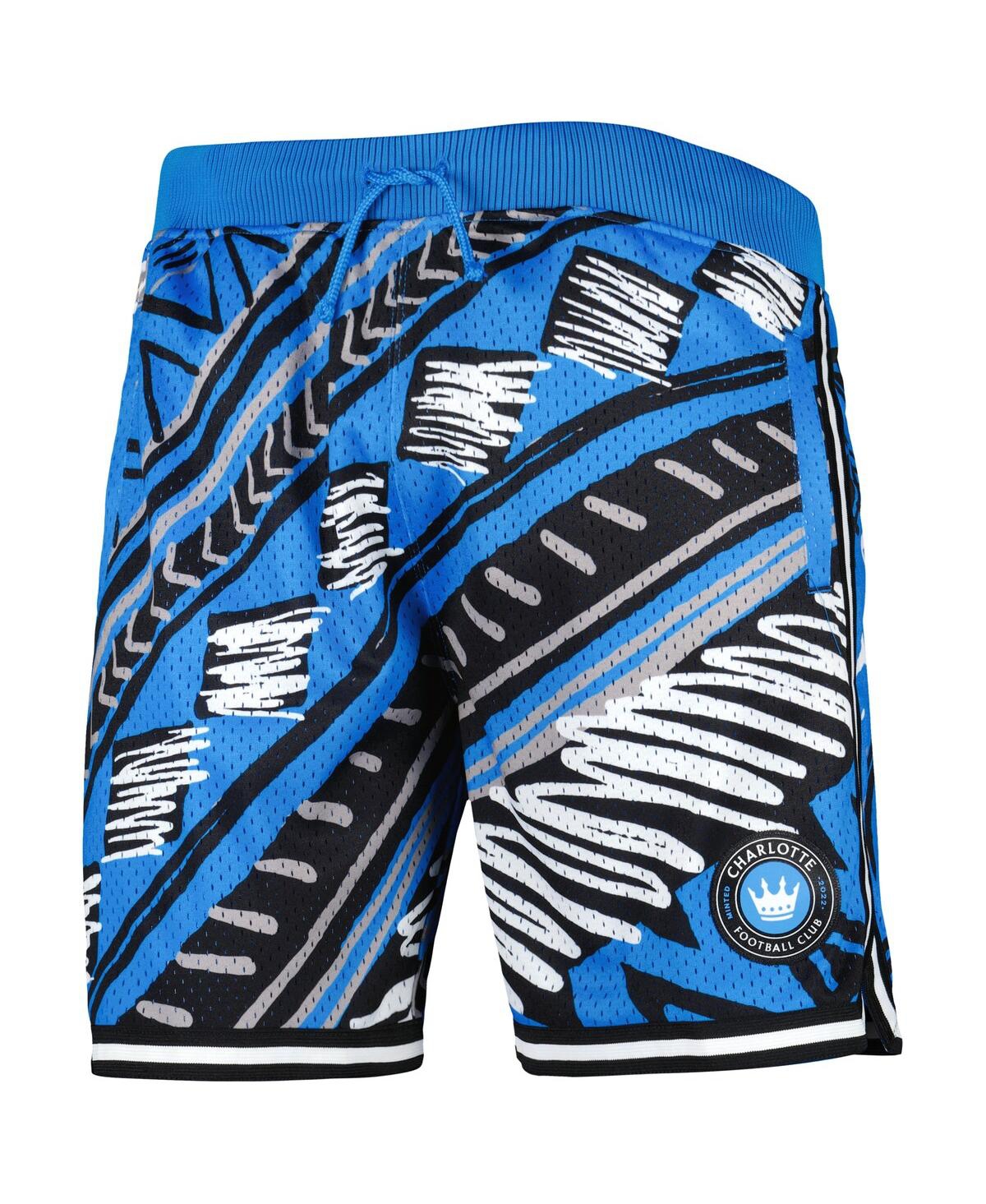 Shop Mitchell & Ness Men's  Blue Charlotte Fc Tribal Fashion Shorts