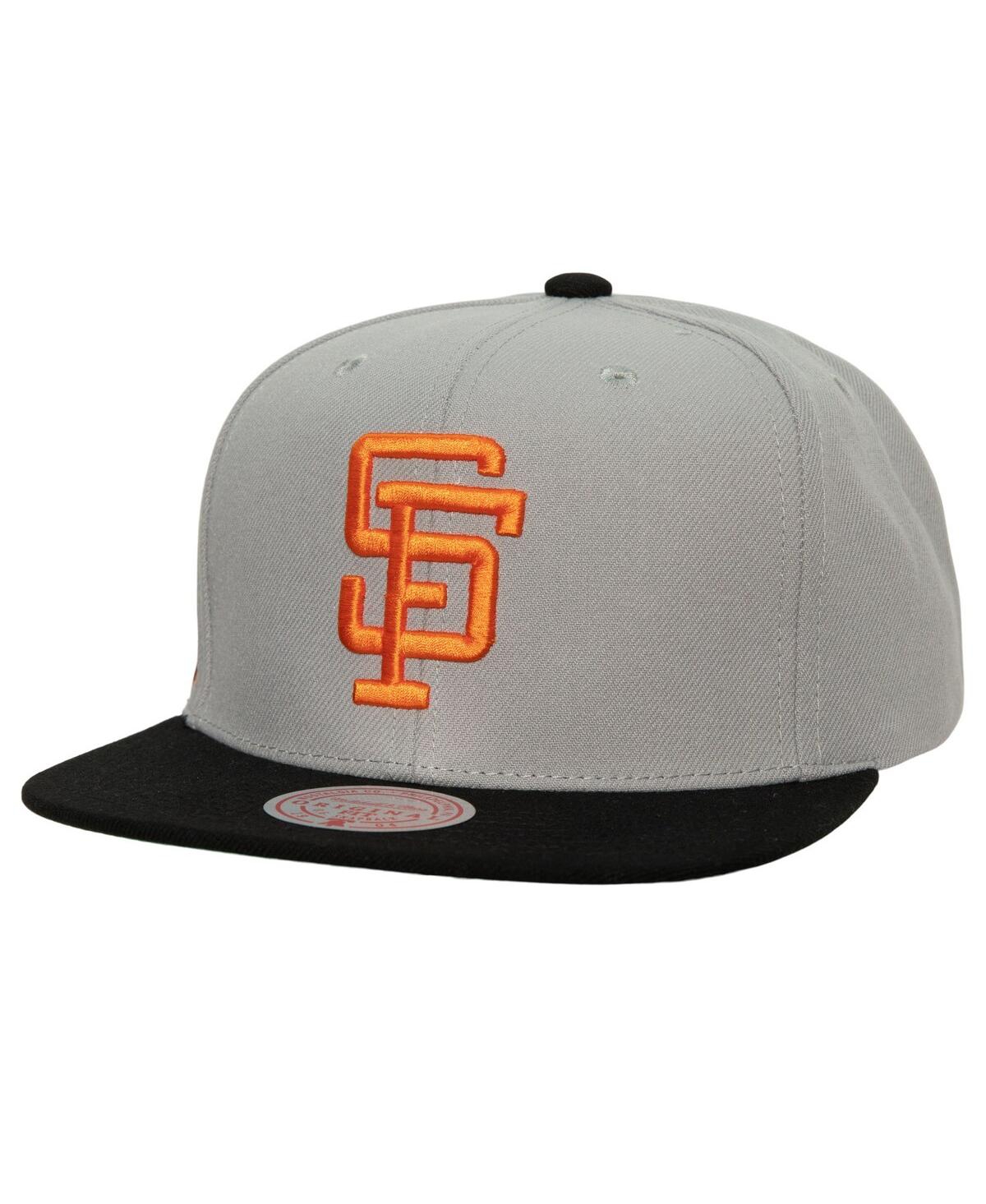 Shop Mitchell & Ness Men's  Gray San Francisco Giants Cooperstown Collection Away Snapback Hat