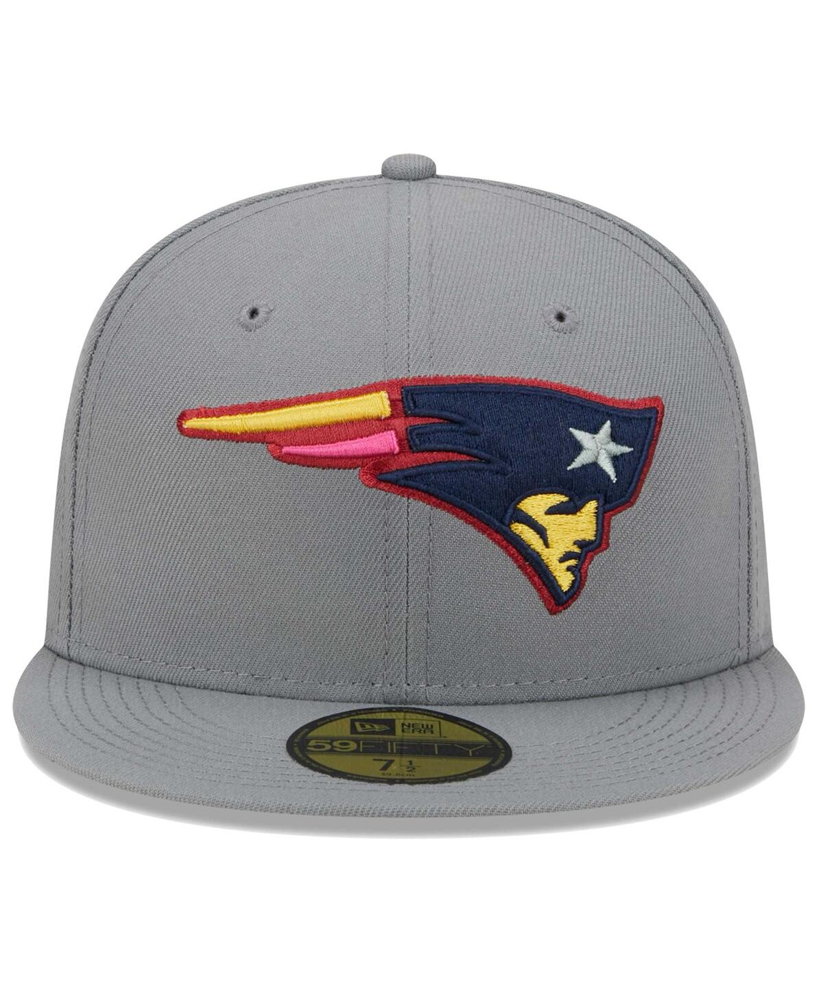 Shop New Era Men's  Gray New England Patriots Color Pack 59fifty Fitted Hat