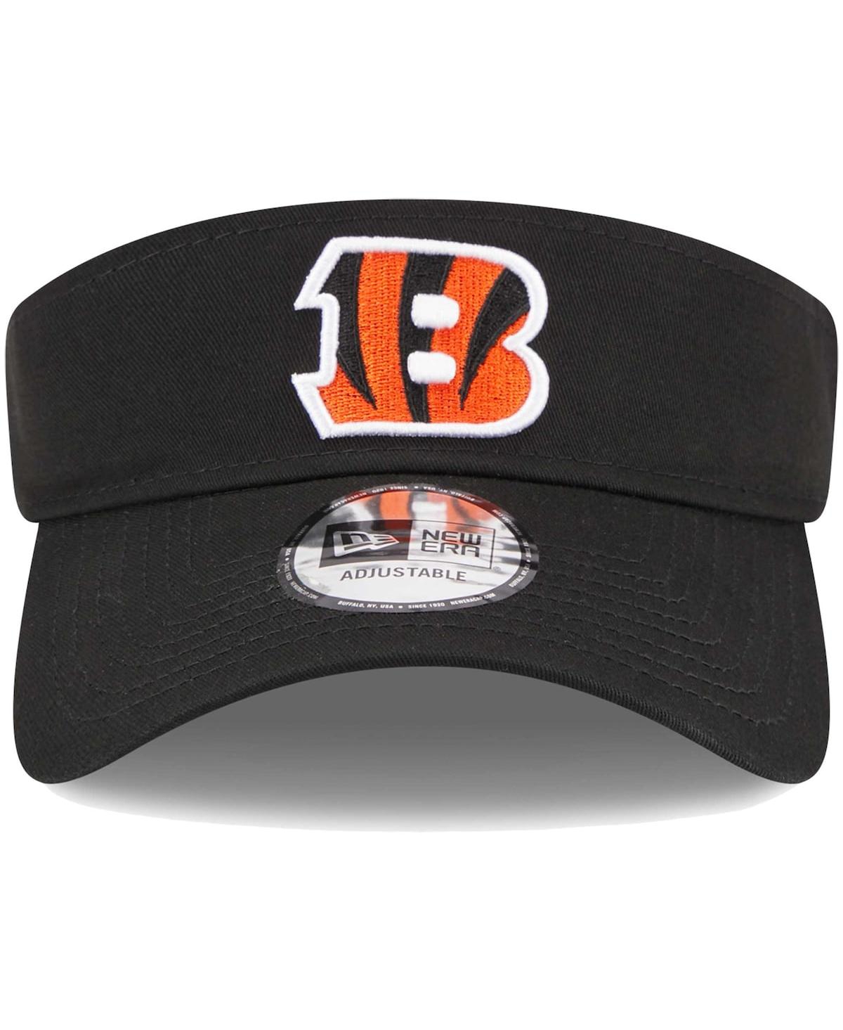 NEW ERA MEN'S NEW ERA BLACK CINCINNATI BENGALS MAIN ADJUSTABLE VISOR 