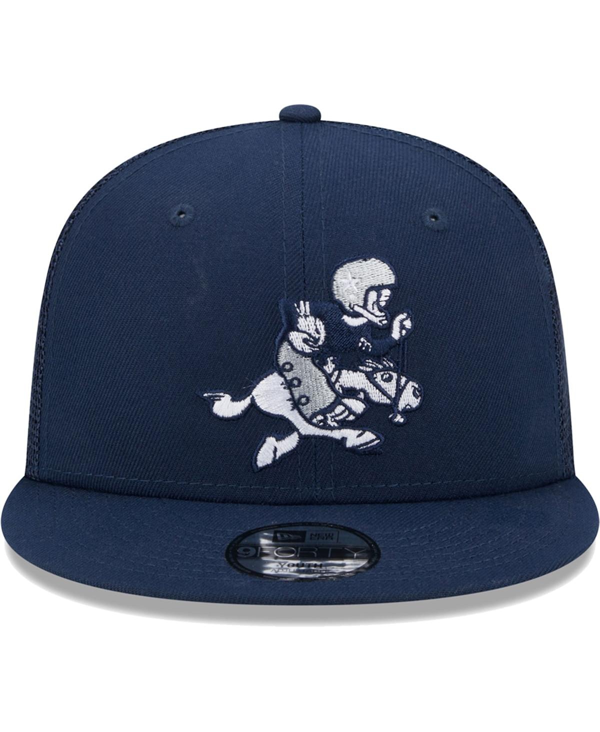 Shop New Era Big Boys And Girls  Navy Dallas Cowboys Retro Joe Main Trucker 9fifty Snapback Hat