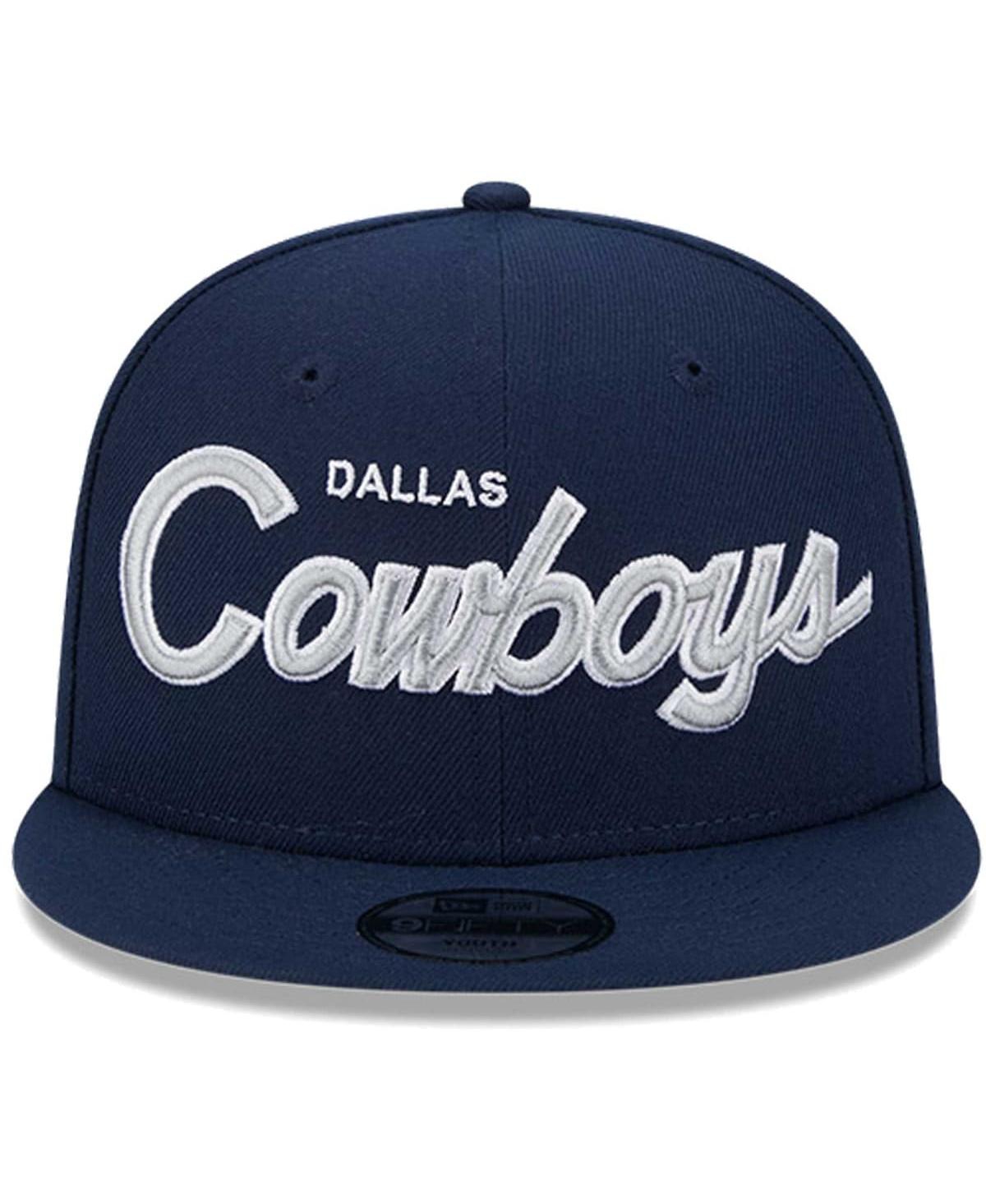 Shop New Era Big Boys And Girls  Navy Dallas Cowboys Main Script 9fifty Snapback Hat