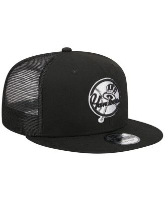 Men's Black New York Yankees Top Hat Trucker 9FIFTY Snapback Hat