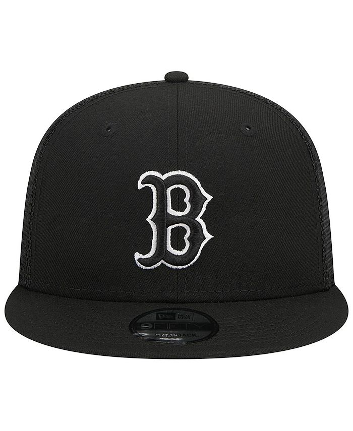 New Era Men's Black Boston Red Sox Trucker 9FIFTY Snapback Hat - Macy's
