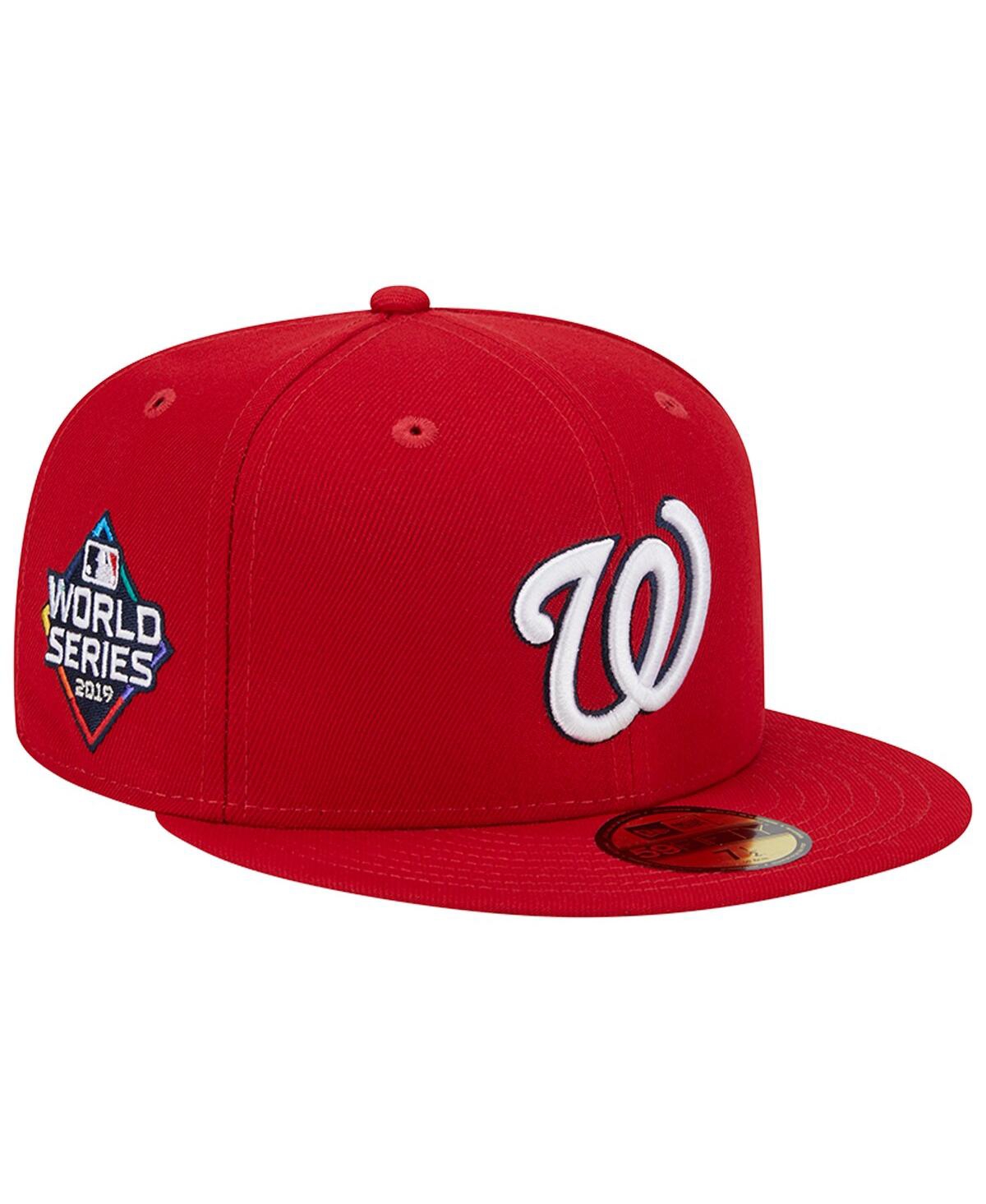 New Era Men's  Red Washington Nationals 2019 World Series Team Color 59fifty Fitted Hat In Red