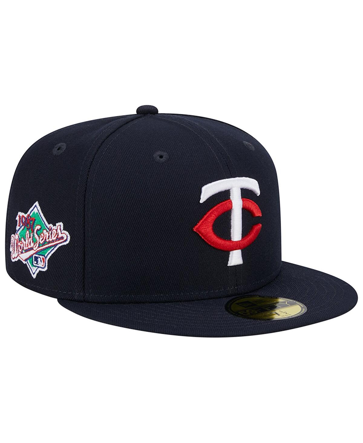 Men's New EraMinnesota Twins 1987 World Series Team Color 59FIFTY Fitted Hat - Navy