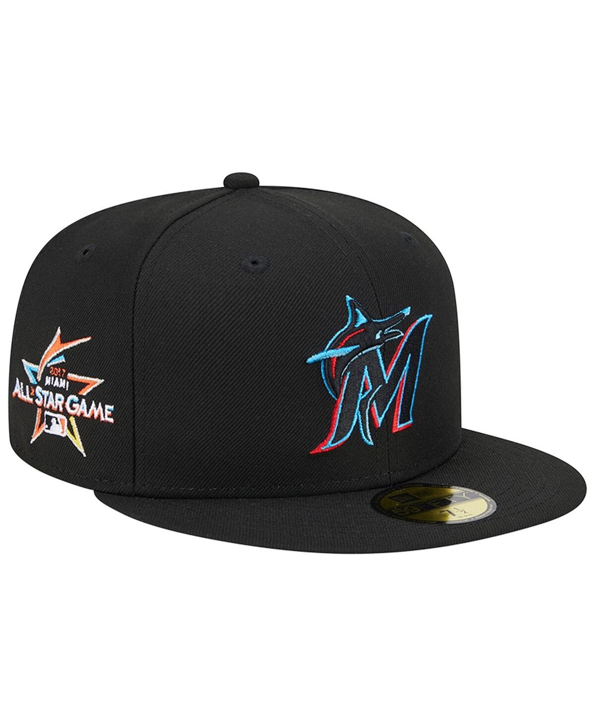 Men's New EraMiami Marlins 2017 Mlb All-Star Game Team Color 59FIFTY Fitted Hat - Black