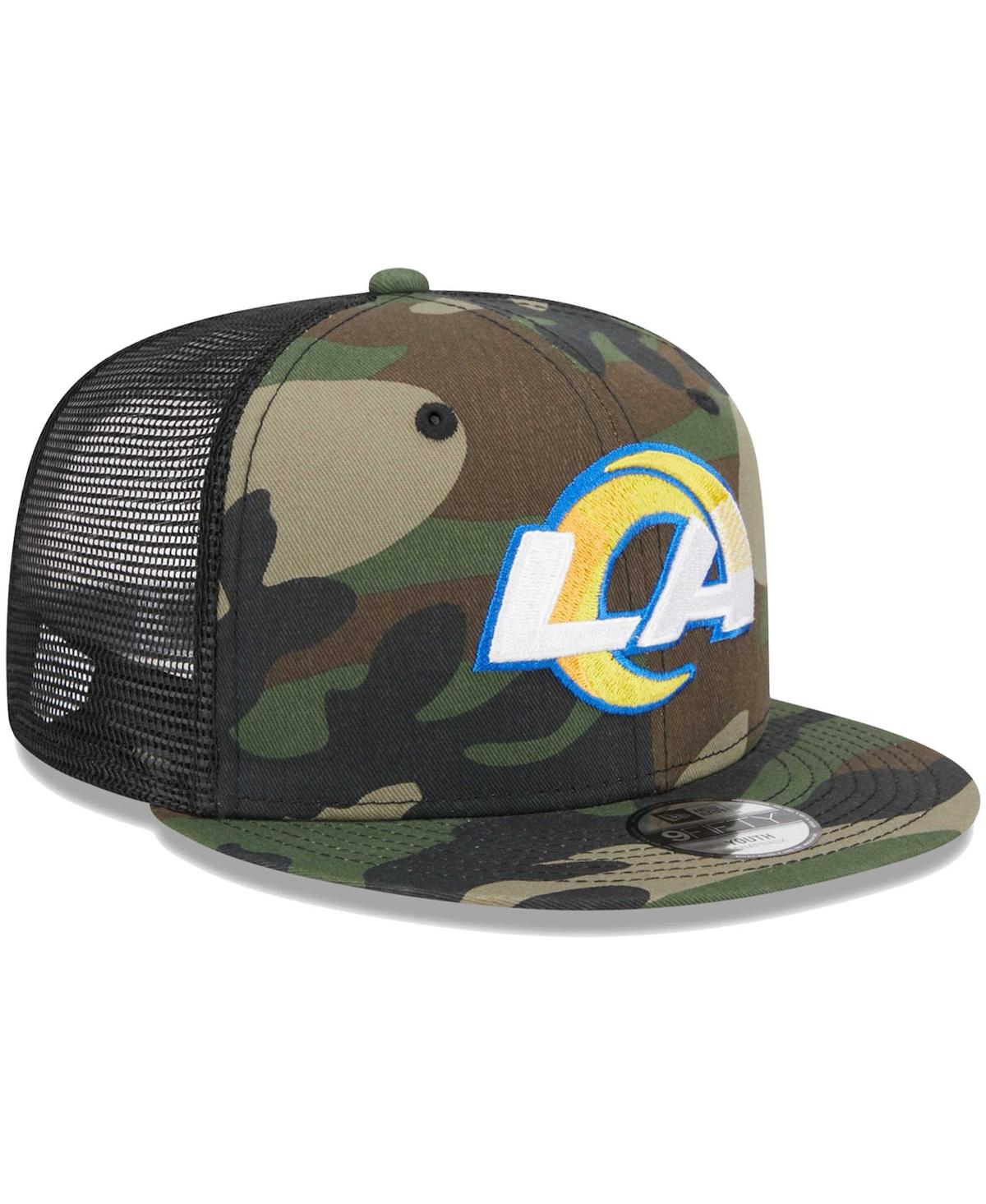 New Era Big Boys And Girls  Camo Los Angeles Rams Main Trucker 9fifty Snapback Hat In Camo