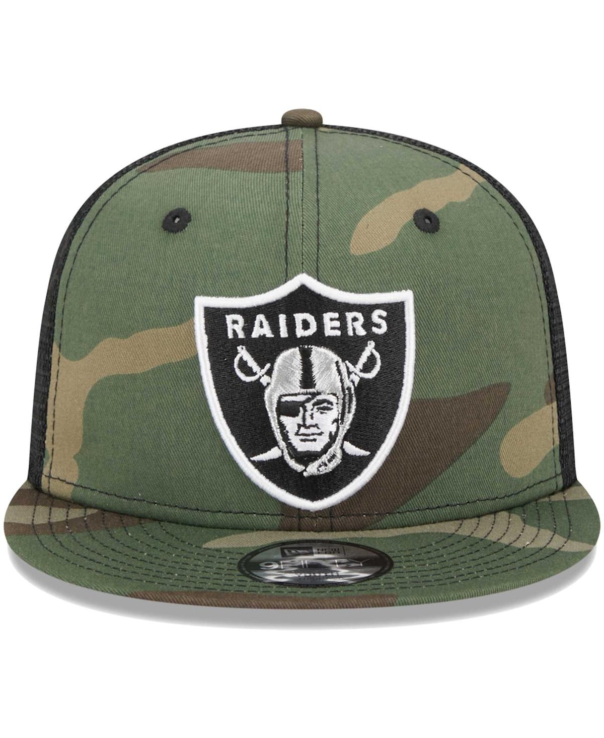 New Era Big Boys And Girls  Camo Las Vegas Raiders Main Trucker 9fifty Snapback Hat In Camo