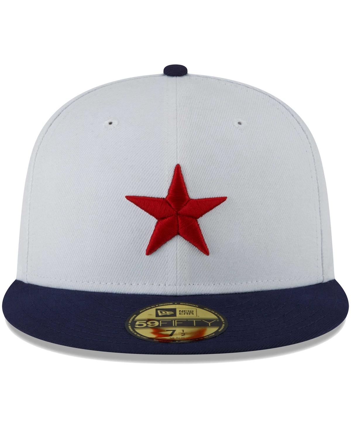 Men's New EraDetroit Stars Cooperstown Collection Turn Back The Clock 59FIFTY Fitted Hat - White