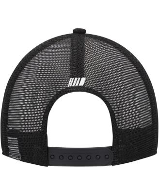 Men's Black, White NASCAR 9FORTY A-Frame Trucker Snapback Hat