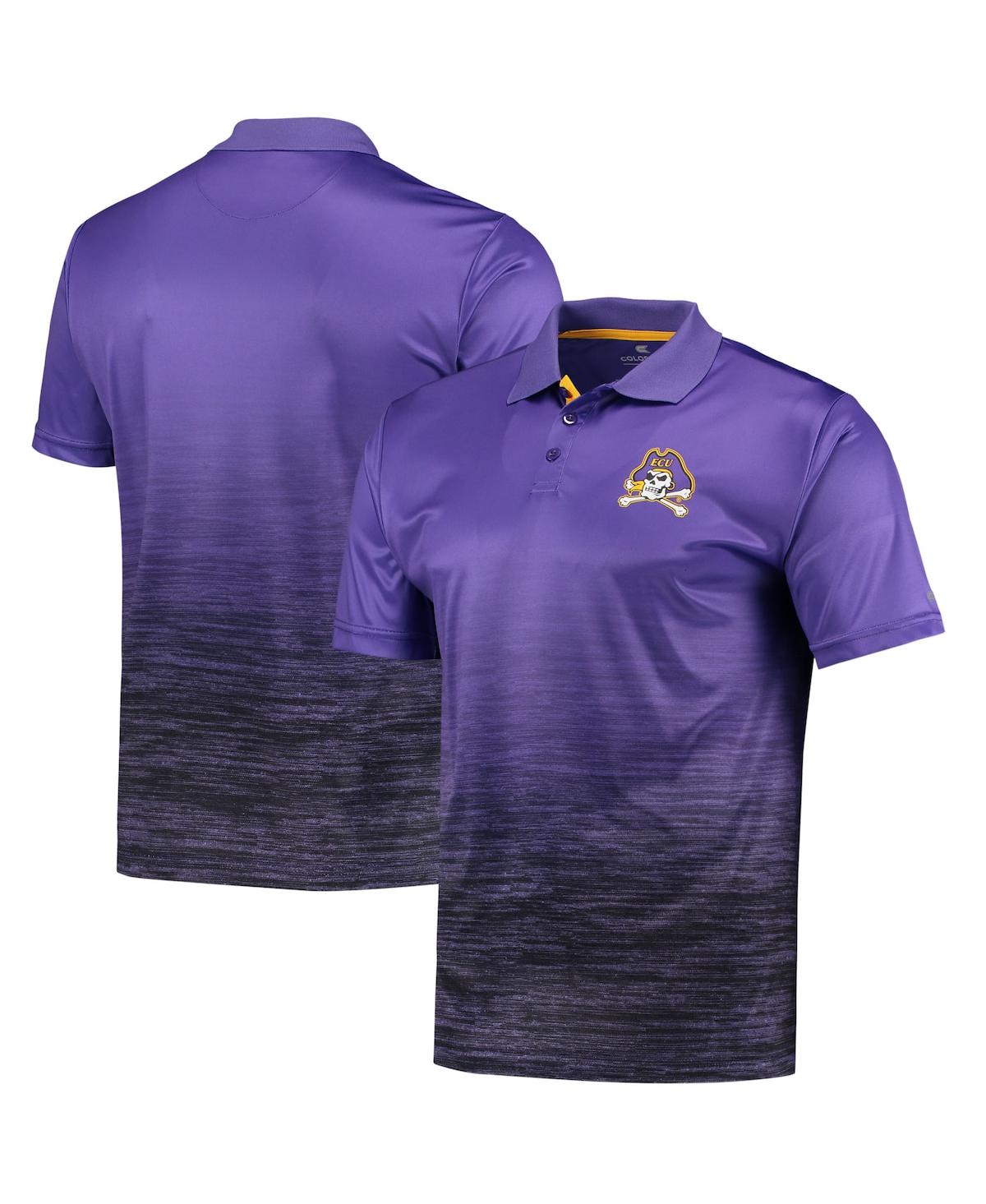 Shop Colosseum Men's  Purple Ecu Pirates Marshall Polo Shirt