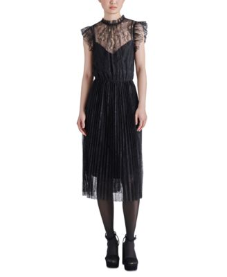 Steve Madden - Women's Izzo High-Neck Cap-Sleeve Dress