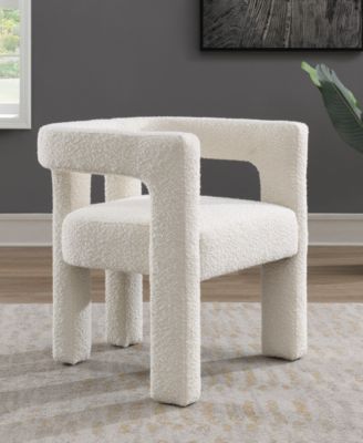 Mandy 28" Boucle Fabric Dining Chair