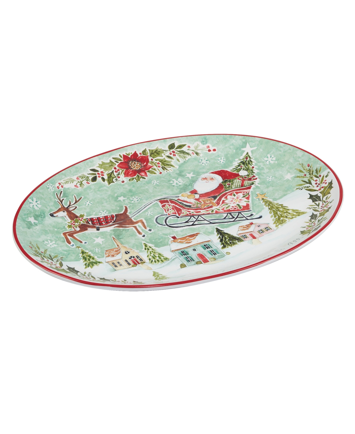 Certified International Joy of Christmas 16'' Oval Platter