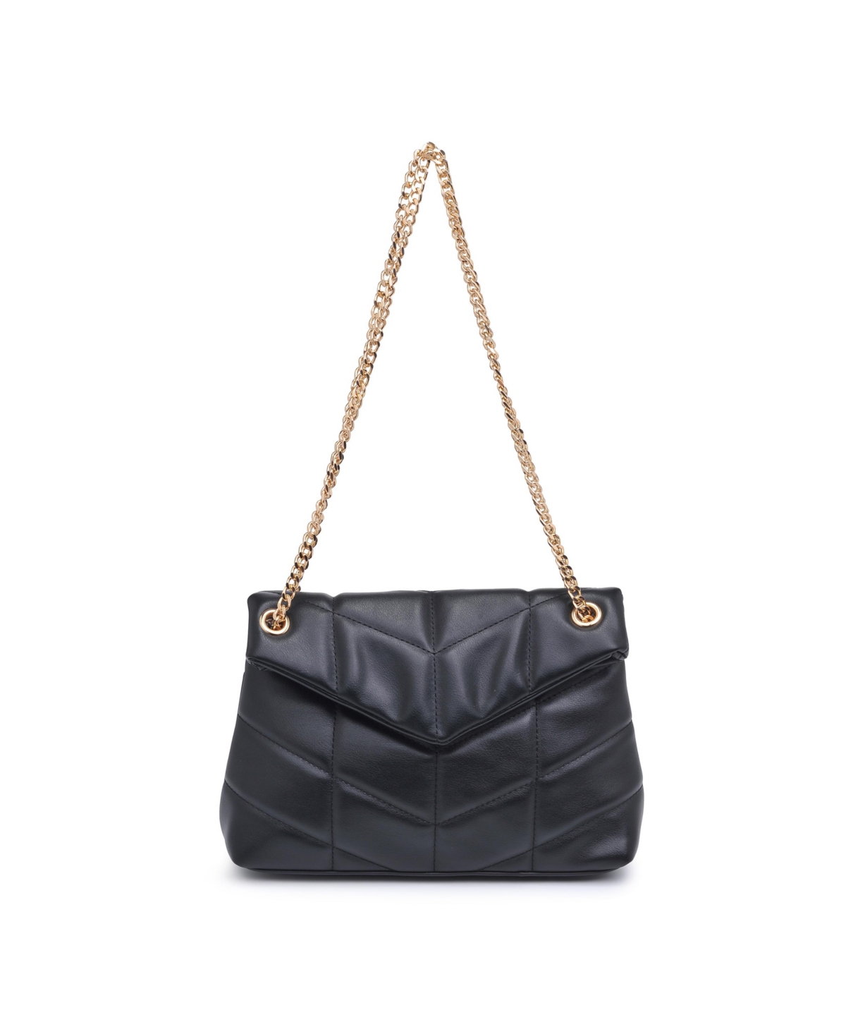Shop Urban Expressions Delfina Quilted Shoulder Bag In Black