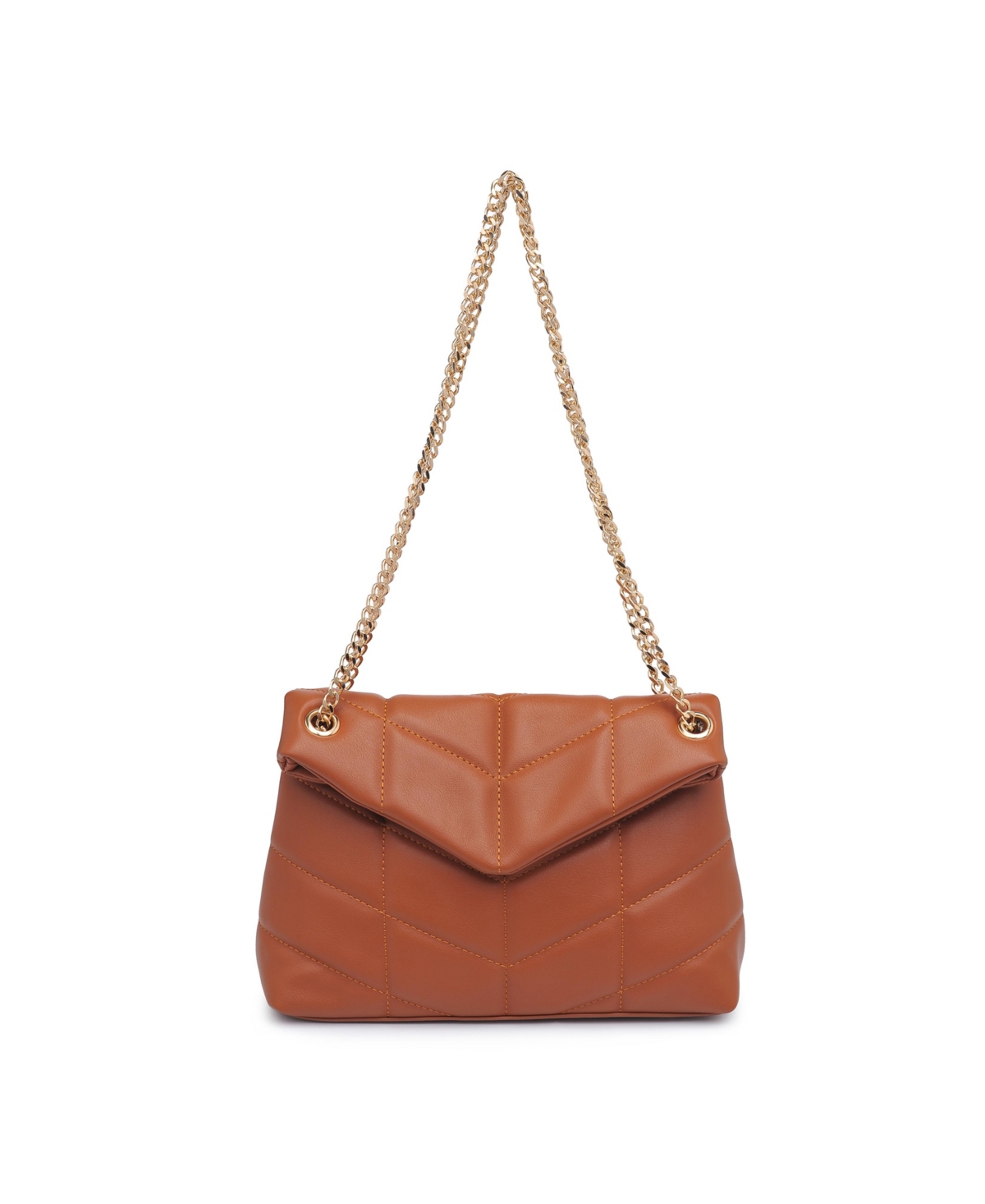 Shop Urban Expressions Delfina Quilted Shoulder Bag In Tan